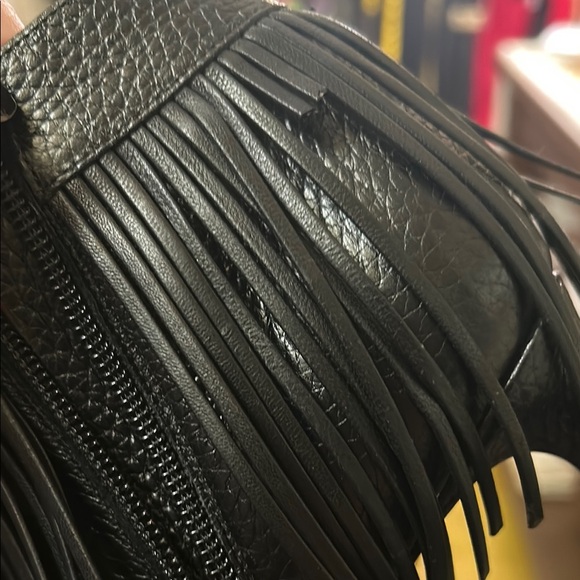 Valentino Garavani Black Fringe Heeled Boots - Picture 6 of 7